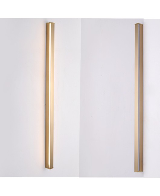 Golden strip wall corner lamp, simple modern living room, bedroom, bedside, staircase, background wall, LED ambient light