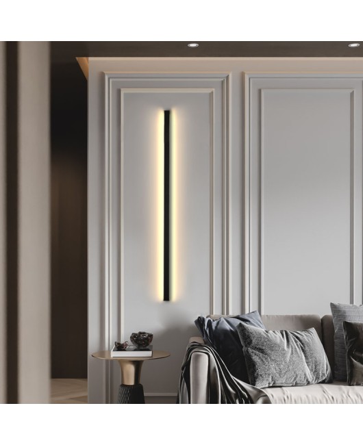 Minimally designed long strip wall lights with illuminated sides for living rooms, bedrooms, headboards, corridors, LED wall lights wholesale, outdoor waterproof