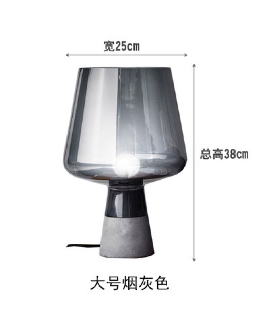 Modern minimalist and creative cement lamp holder desk lamp, home living room bedroom personalized bedside decoration glass desk lamp