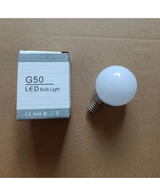 E14 LED bulb G50 bulb glass milky white 5W warm light 3000k white light 6000k