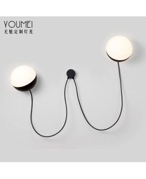 Youmei Lighting Wholesale Nordic Creative Bedhead Wall Lights Living Room Bedroom LED Lights Simple and Personalized Lighting Fixtures