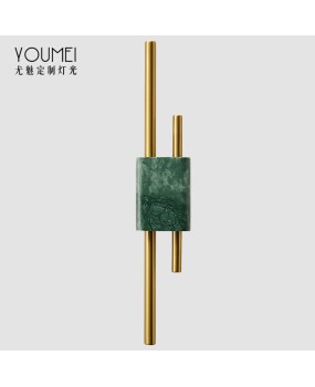 Yumei Lighting Wholesale Marble Emerald Elegant Wall Light Living Room Bedroom Bedhead Hotel Engineering Personalized Creativity