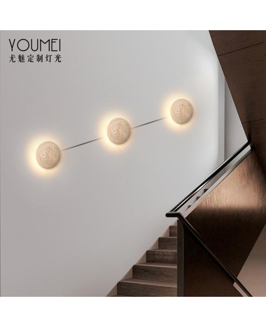 Lighting wholesale Nordic bedroom bedside wall lamp Japanese Wabi Sabi style homestay living room cream style staircase wall atmosphere