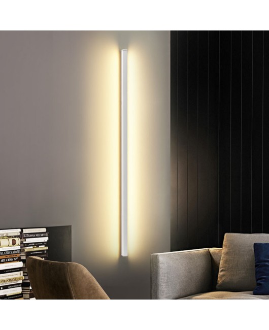 Manufacturer's white long strip wall lamp, simple modern living room, bedroom, bedside, staircase, corridor, background wall lamp