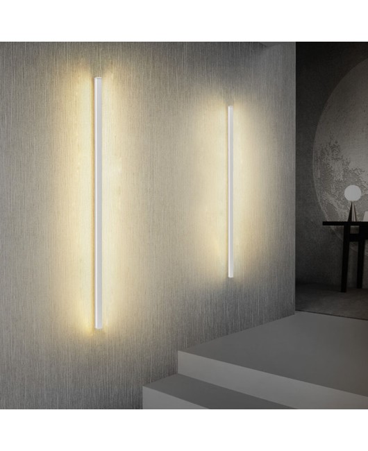 Manufacturer's white long strip wall lamp, simple modern living room, bedroom, bedside, staircase, corridor, background wall lamp