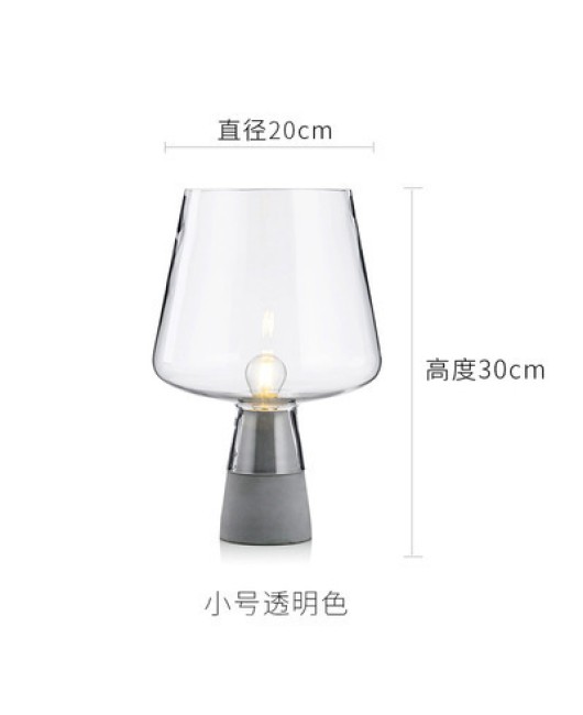 Modern minimalist and creative cement lamp holder desk lamp, home living room bedroom personalized bedside decoration glass desk lamp