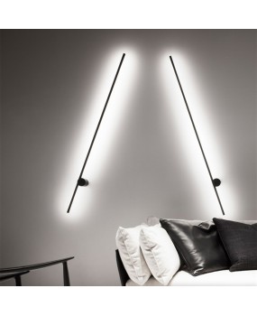 Original manufacturer's simple line long strip wall lamp with plug and switch, living room, bedroom, exhibition hall, hallway, entrance wall lamp