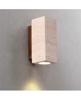 Natural yellow cave stone waterproof wall lamp Japanese Wabi Sabi style bedroom bedside wall lamp Homestay hallway living room background wall lamp