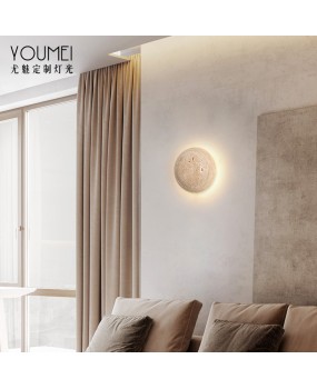 Lighting wholesale Nordic bedroom bedside wall lamp Japanese Wabi Sabi style homestay living room cream style staircase wall atmosphere