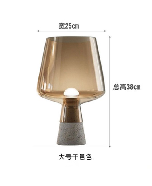 Modern minimalist and creative cement lamp holder desk lamp, home living room bedroom personalized bedside decoration glass desk lamp