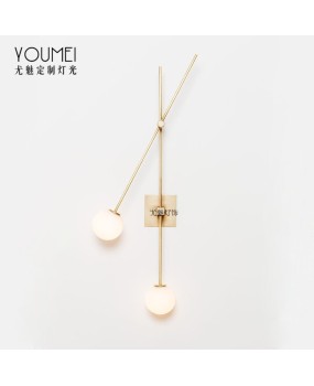 Yumei Lighting Wholesale Rhythm Wall Lamp Postmodern Simple Line Wall Lamp Personalized Creativity Simple Lamp Turnable