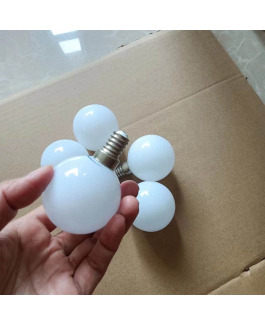 E14 LED bulb G50 bulb glass milky white 5W warm light 3000k white light 6000k