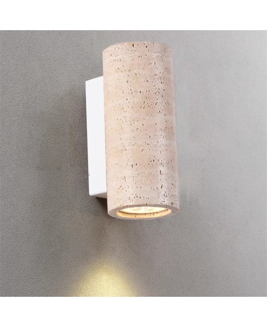 Natural yellow cave stone waterproof wall lamp Japanese Wabi Sabi style bedroom bedside wall lamp Homestay hallway living room background wall lamp