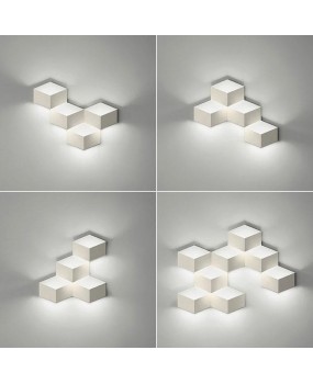 Yumei Lighting Wholesale Simple Diamond Box Wall Lamp Living Room Sofa Background Wall Bedroom Bedhead Corridor Staircase Lamp