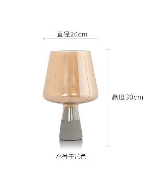 Modern minimalist and creative cement lamp holder desk lamp, home living room bedroom personalized bedside decoration glass desk lamp