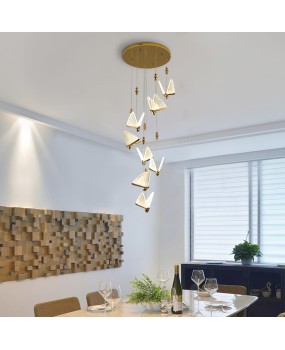 Wholesale of lighting fixtures, butterfly pendant lights, Nordic modern minimalist bar counter, bedroom headboard, stairs, Instagram, internet famous restaurant decoration