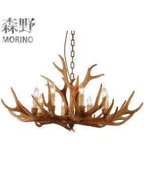 Morino Lighting American Country Antlers Living Room Dining Room Bedroom Villa Homestay Coffee Shop Clubhouse Antlers Pendant Light