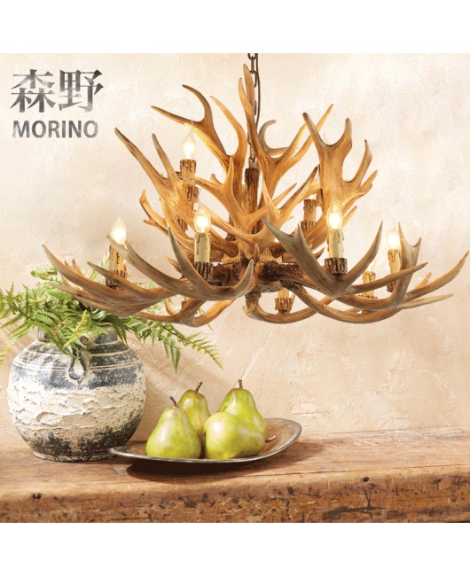 Morino Lighting American Antler Lamp Living Room Dining Room Bedroom Homestay Coffee Shop Clubhouse Villa Antler Pendant Light