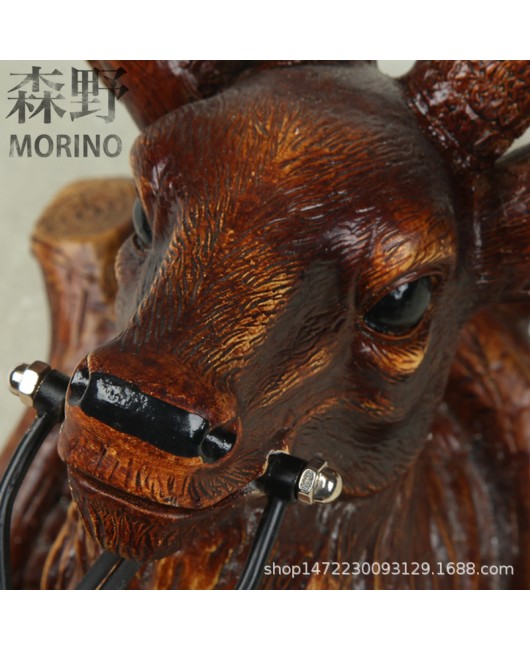 Morino Lighting American Rural Antlers Living Room Dining Room Bedroom Balcony Coffee Shop Villa Homestay Deer Head Wall Light