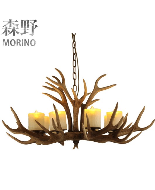 Morino Lighting American Country Antlers Living Room Dining Room Bedroom Villa Homestay Coffee Shop Clubhouse Antlers Pendant Light