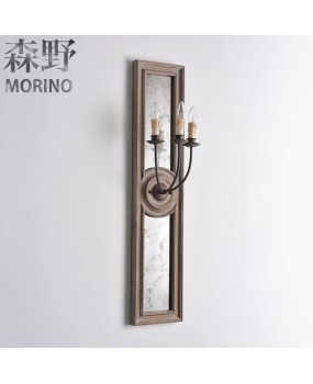 Morino Lighting American Country Wooden Wall Lamp Living Room Bedroom Villa Homestay Balcony Creative French Wooden Wall