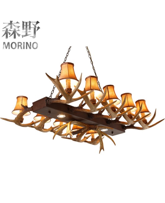 Morino Lighting American Country Living Room Restaurant Villa Coffee Shop Homestay Bar Internet Cafe Clubhouse Antlers Pendant Light