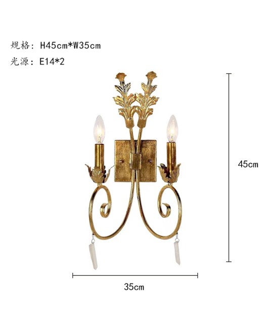 Morino Original Design American French Living Room Wall Lamp Entrance Wall Lamp Dining Room Wall Lamp Living Room Wall Lamp Corridor Wall