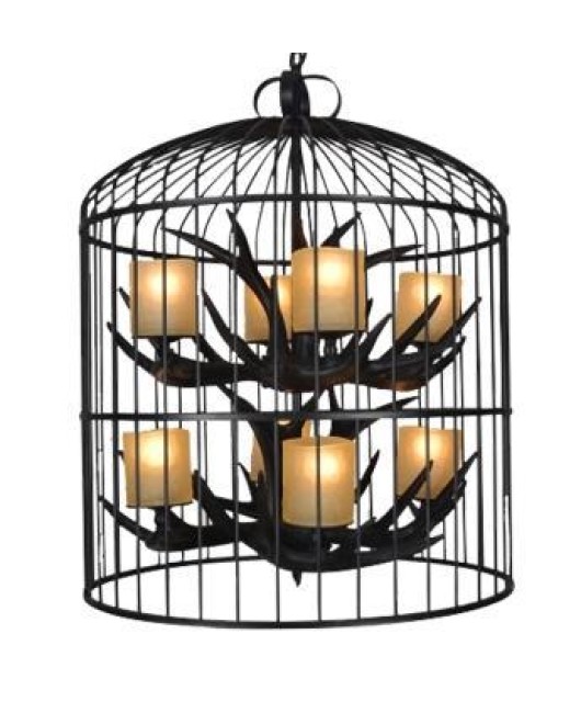 Morino Lighting American style pendant light restaurant entrance bedroom balcony corridor coffee shop villa homestay birdcage pendant light