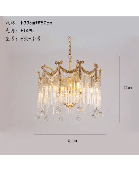 Light luxury pendant light fixtures, creative and personalized crystal lights, living room, dining room, bedroom lights