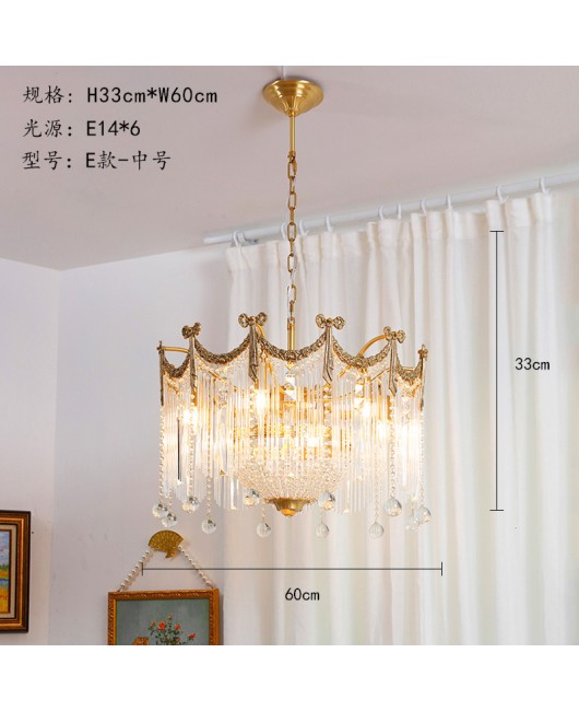 Light luxury pendant light fixtures, creative and personalized crystal lights, living room, dining room, bedroom lights