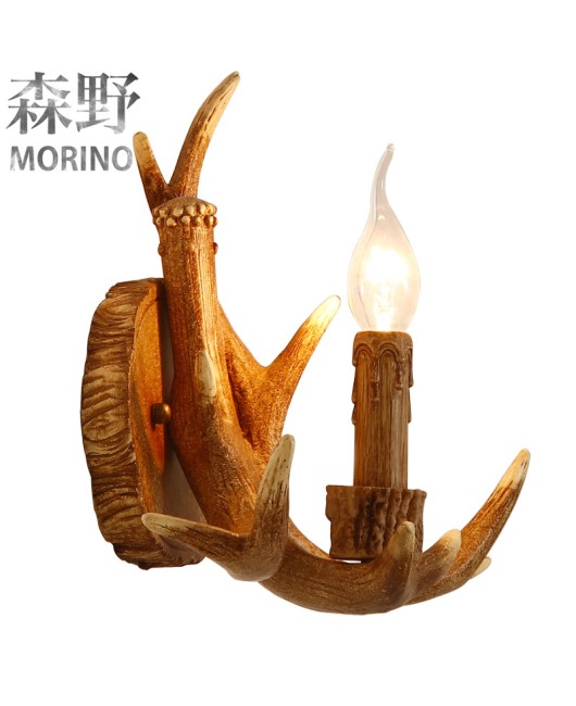 Morino Lighting Export European and American Wall Lamp Restaurant Corridor Balcony Homestay Villa Antlers Wall Lamp