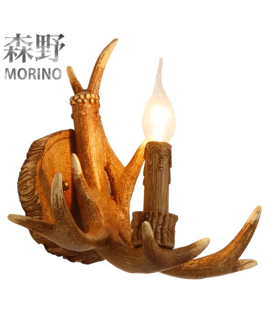 Morino Lighting Export European and American Wall Lamp Restaurant Corridor Balcony Homestay Villa Antlers Wall Lamp