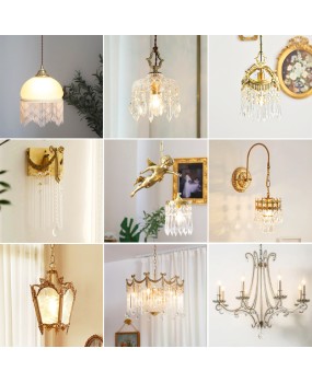 Light luxury pendant light fixtures, creative and personalized crystal lights, living room, dining room, bedroom lights