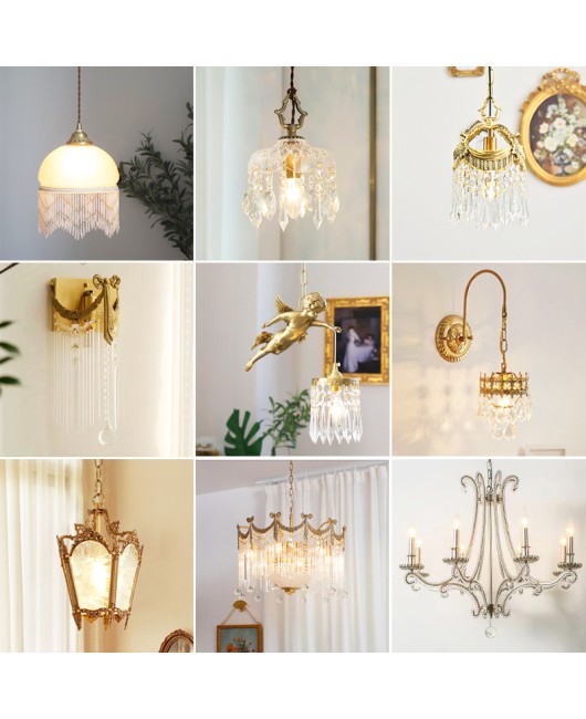 Light luxury pendant light fixtures, creative and personalized crystal lights, living room, dining room, bedroom lights