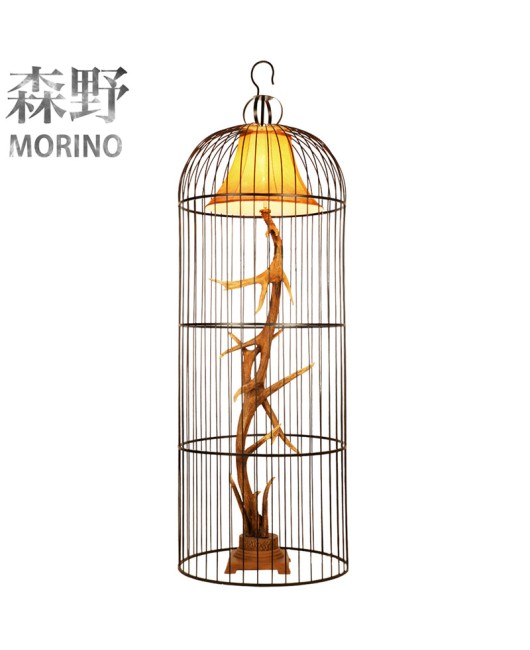 Morino Lighting American Country Antlers Living Room Bedroom Coffee Shop Villa Balcony Creative Personalized Floor Lamp