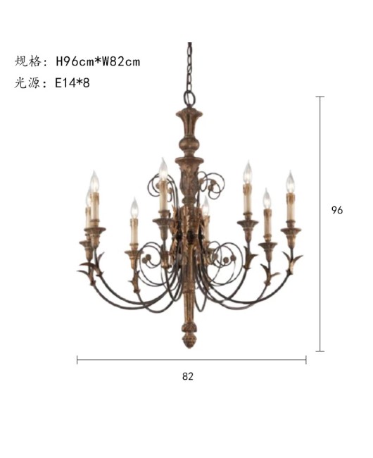 Morino Lighting American Country Wooden Lamp Living Room Dining Room Bedroom Villa Homestay Coffee Shop Clubhouse Wooden Pendant Light