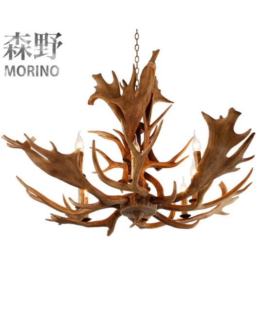 Morino Lighting American Rural Antlers Restaurant Living Room Entrance Balcony Corridor Coffee Shop Creative Antlers Pendant Light