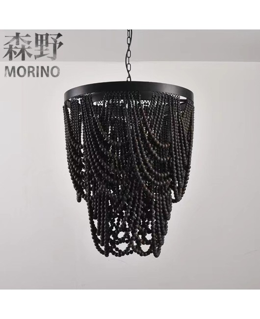 Morino Lighting American Country Wooden Lamp Living Room Dining Room Bedroom Villa Homestay Coffee Shop Clubhouse Wooden Pendant Light