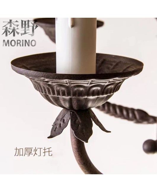 Morino Lighting American Country Wooden Lamp Living Room Bedroom Villa Homestay Balcony Creative French Wooden Pendant Light