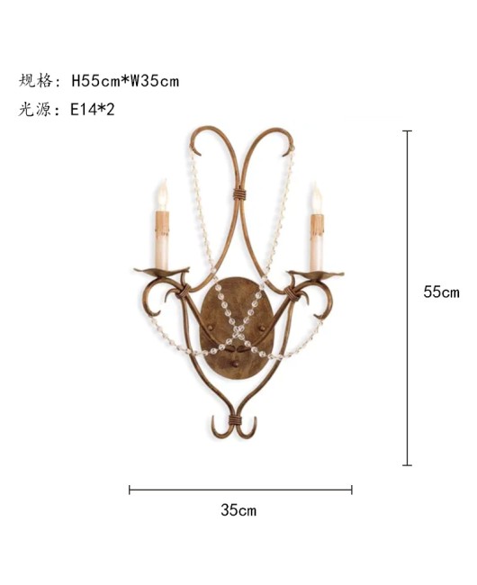 Morino Original Design American French Living Room Wall Lamp Entrance Wall Lamp Dining Room Wall Lamp Living Room Wall Lamp Corridor Wall