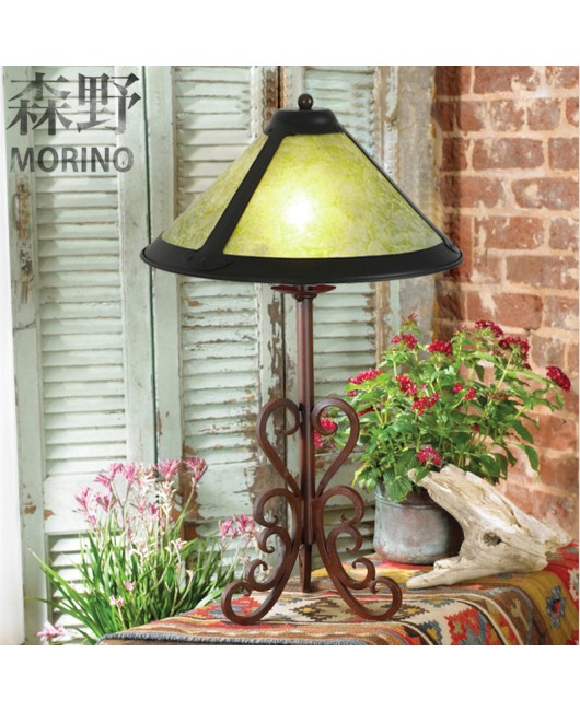 Senye Lighting American style rural wrought iron desk lamp Living room Bedroom Bedhead Villa Homestay Creative desk lamp