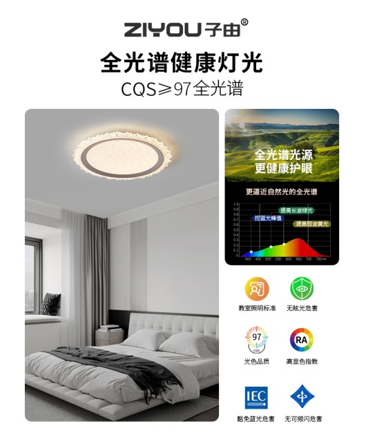 Ziyou Italian style light luxury bedroom ceiling light modern minimalist creative new high-end eye care book homeowner bedroom light