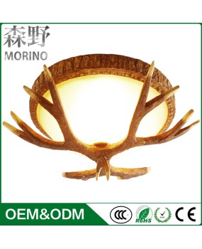 American countryside retro living room, dining room, bedroom, hallway, balcony, internet cafe, coffee shop, villa, deer horn ceiling light