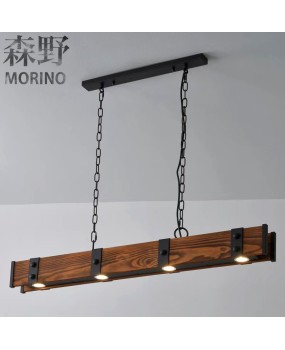 Morino Lighting American Country Wooden Lamp Living Room Dining Room Bedroom Villa Homestay Coffee Shop Clubhouse Wooden Pendant Light