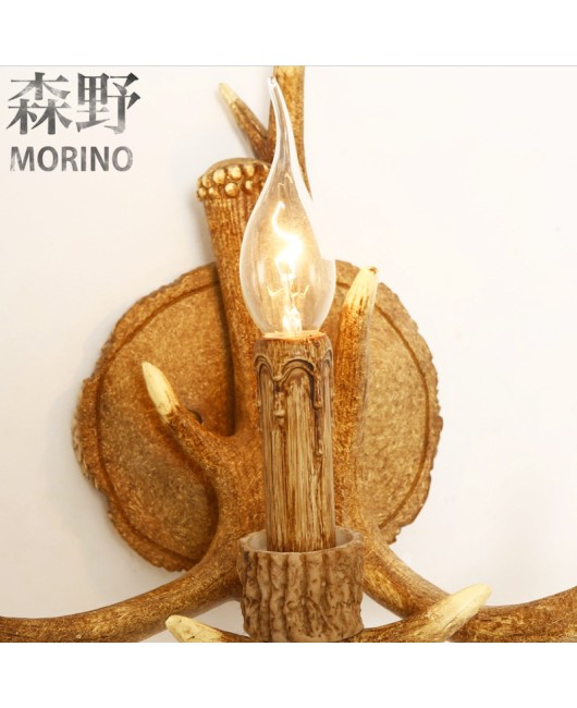 Morino Lighting Export European and American Wall Lamp Restaurant Corridor Balcony Homestay Villa Antlers Wall Lamp