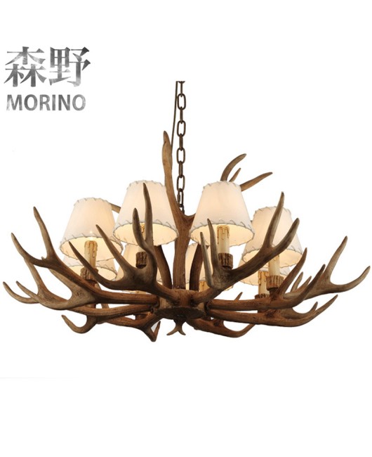 Morino Lighting American Country Antlers Living Room Dining Room Bedroom Villa Homestay Coffee Shop Clubhouse Antlers Pendant Light