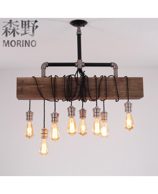 Morino Lighting American Country Wooden Lamp Living Room Dining Room Bedroom Villa Homestay Coffee Shop Clubhouse Wooden Pendant Light