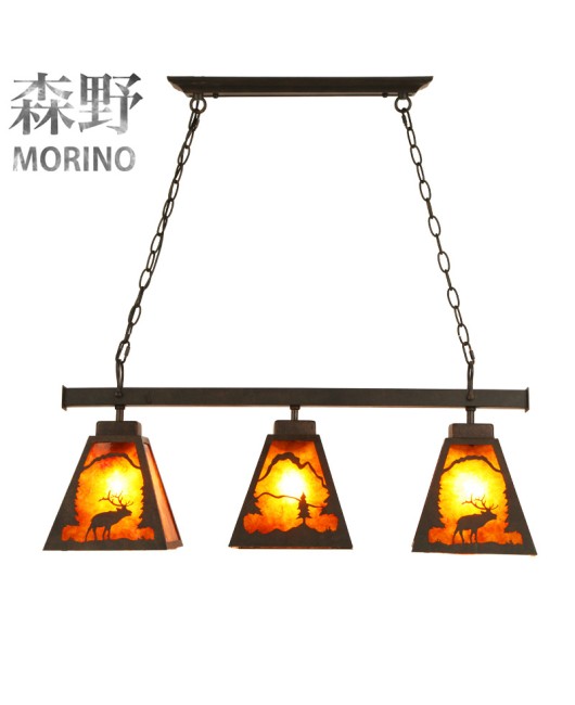 Morino Lighting American Country Chandelier Restaurant Bar Balcony Coffee Shop Villa Homestay Creative Iron Chandelier