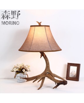 Morino Lighting American Rural Antlers Living Room Dining Room Coffee Shop Villa Balcony Corridor Retro Antlers Desk Lamp