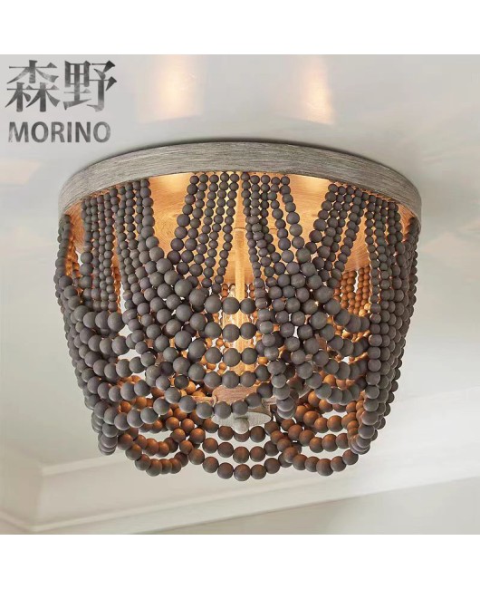 Morino Lighting American Country Ceiling Light Living Room Dining Room Bedroom Villa Homestay Coffee Shop Clubhouse Wooden Light